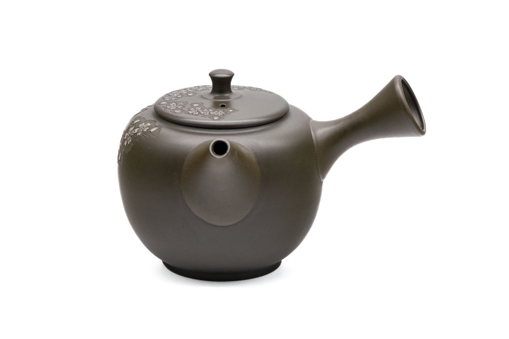 Japanese Kyusu - 間野舜園 Mano Shunen - Sakura Ryokudei Tokoname Teapot - 200ml