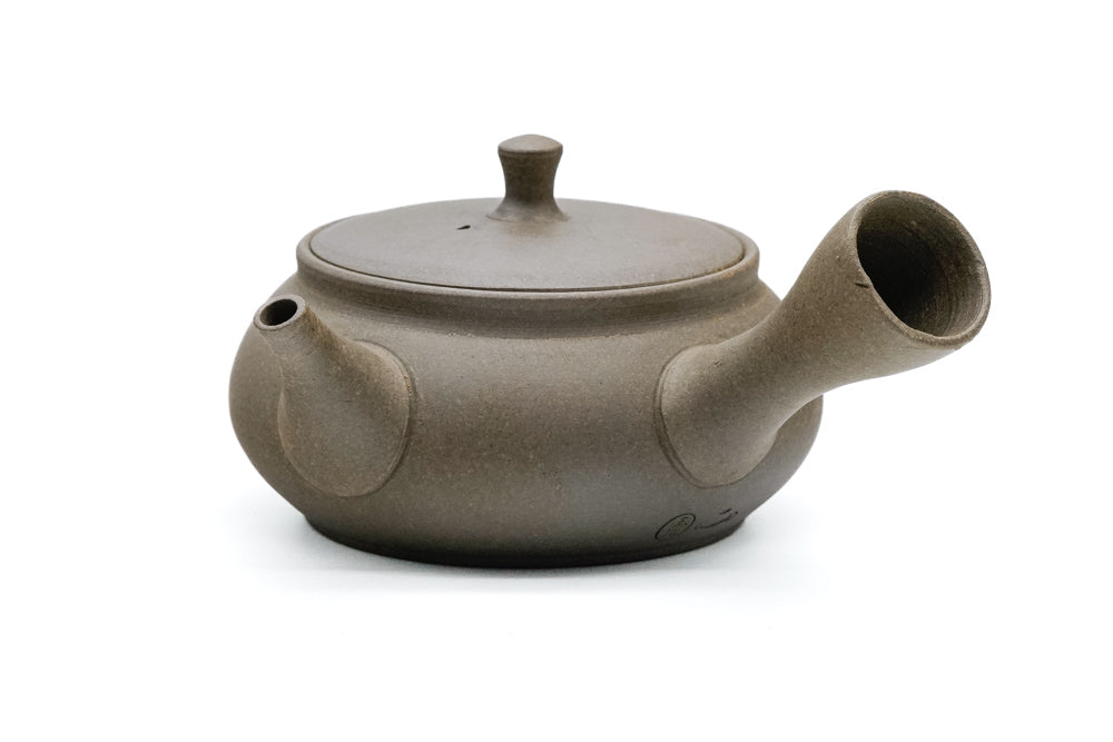 Japanese Kyusu - 玉光 Gyokko Kiln - Tokoname Yakishime Flat Teapot - 200ml