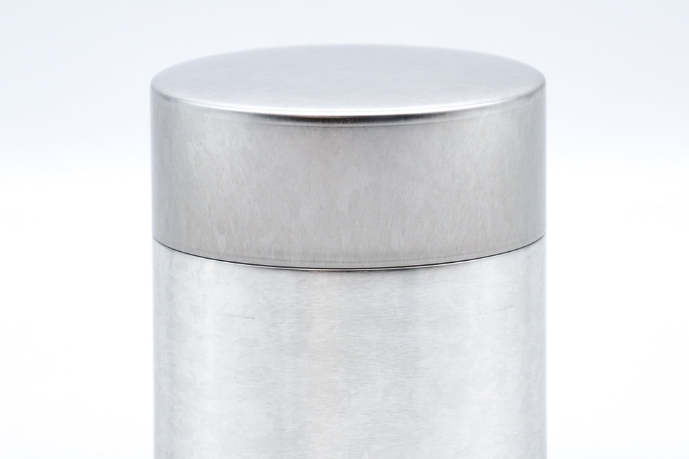 Japanese Chazutsu - 江東堂 Kotodo - Silver Metal Tea Canister - 150g