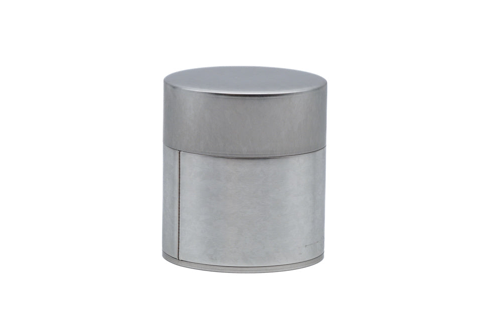 Japanese Chazutsu - 江東堂 Kotodo - Silver Metal Tea Canister - 150g