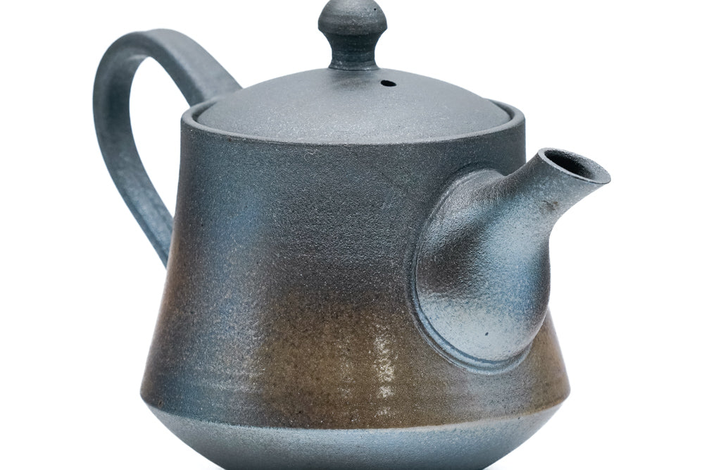 Japanese Kyusu - 澤田朋大 Sawada Tomohiro - Metallic Glazed Read-Handled Teapot - 140ml