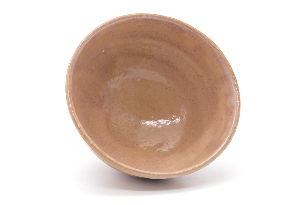 Japanese Matcha Bowl - Beige Drip-Glazed Ido-gata Hagi Chawan - 300ml