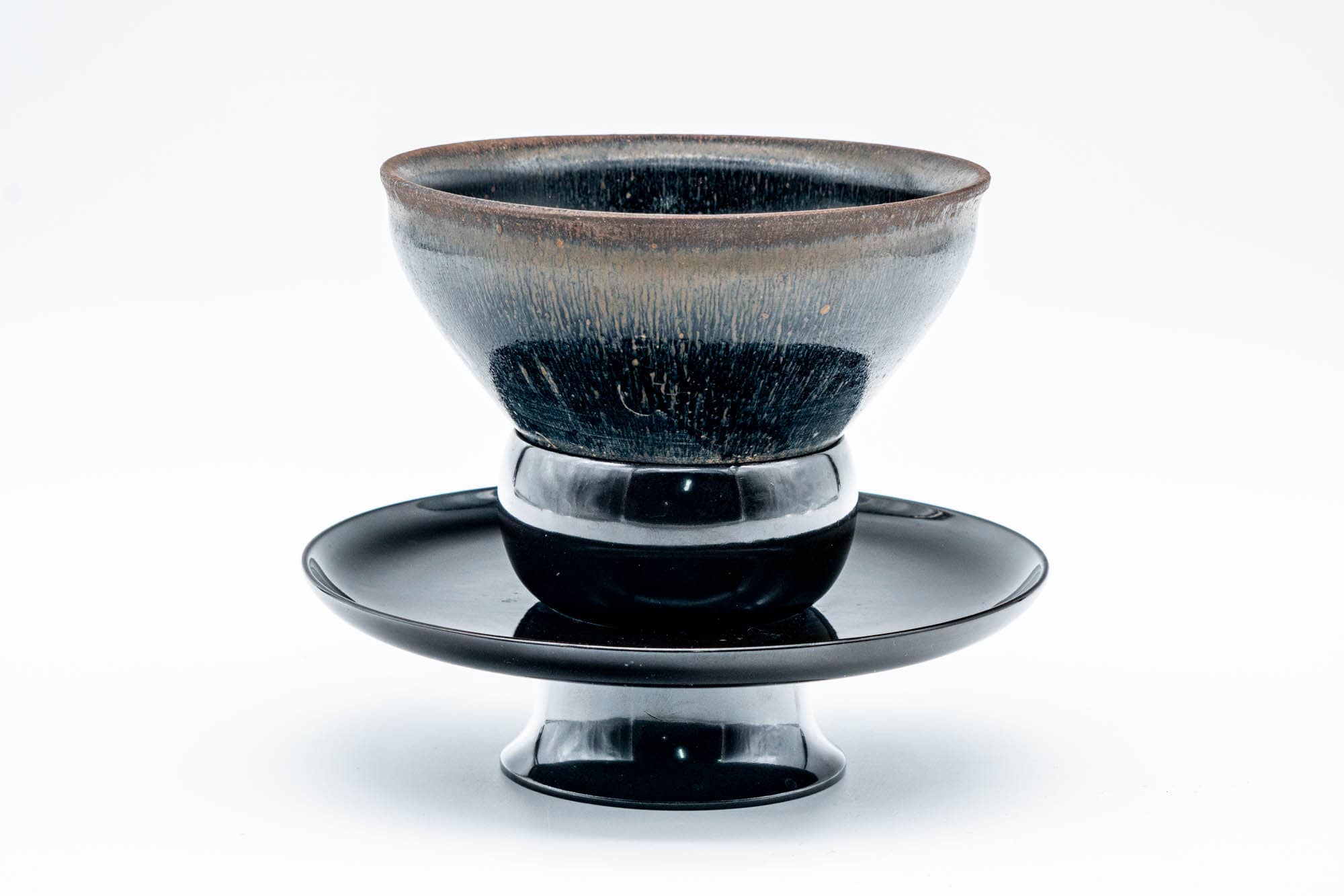 Shin-Nuri Black Lacquered Wooden Tenmoku-dai