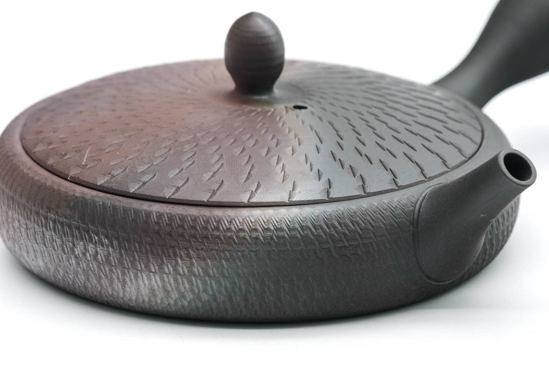 Japanese Kyusu - 玉光 Gyokko Kiln - Wide Flat Kokudei Yōhen Tokoname-yaki Teapot - 100ml