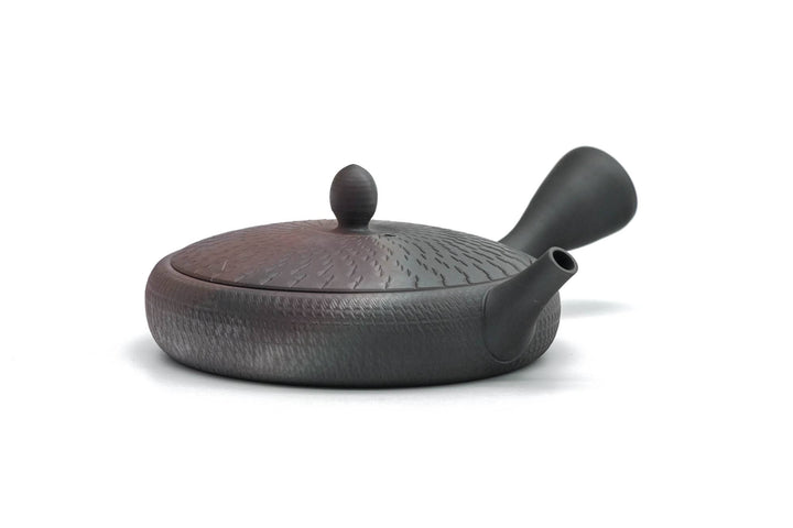 Japanese Kyusu - 玉光 Gyokko Kiln - Wide Flat Kokudei Yōhen Tokoname-yaki Teapot - 100ml