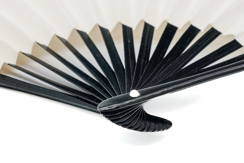 Japanese Tea Fan - Black Lacquer Cha Sensu