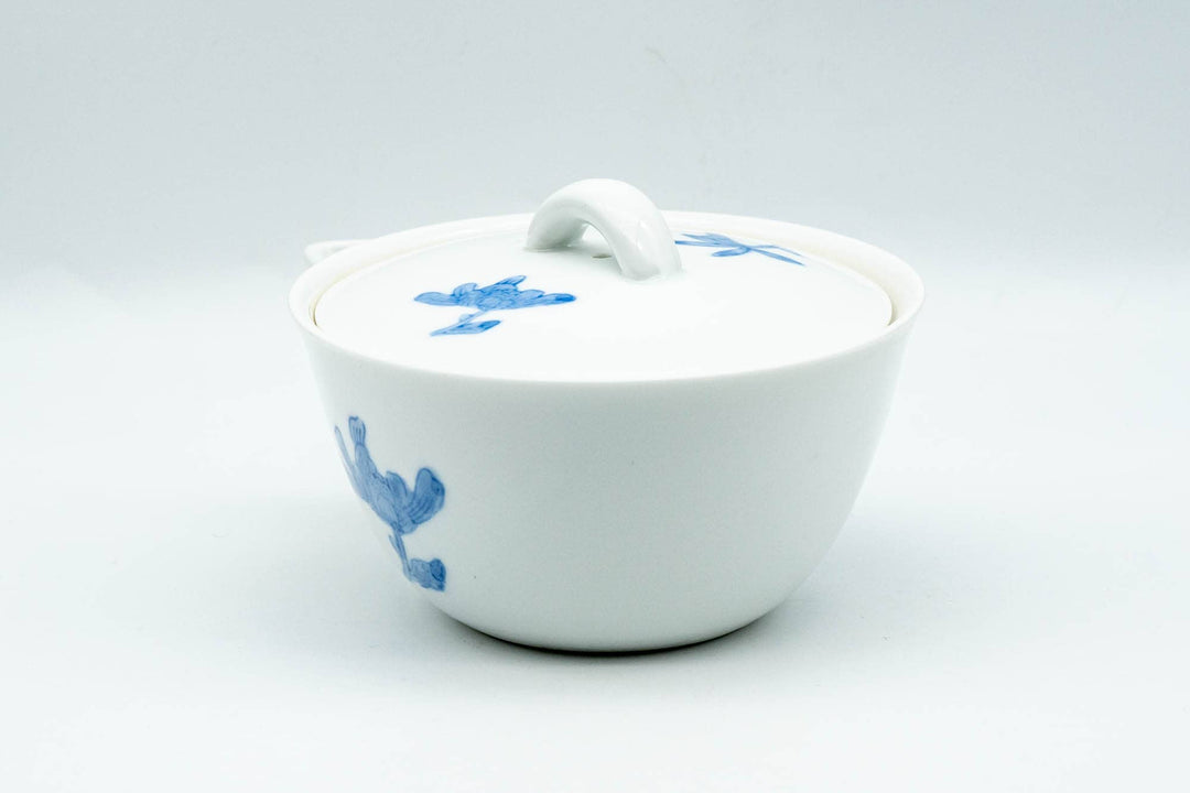 Japanese Houhin - Blue Floral White Porcelain Arita-yaki Do-ake Teapot ...