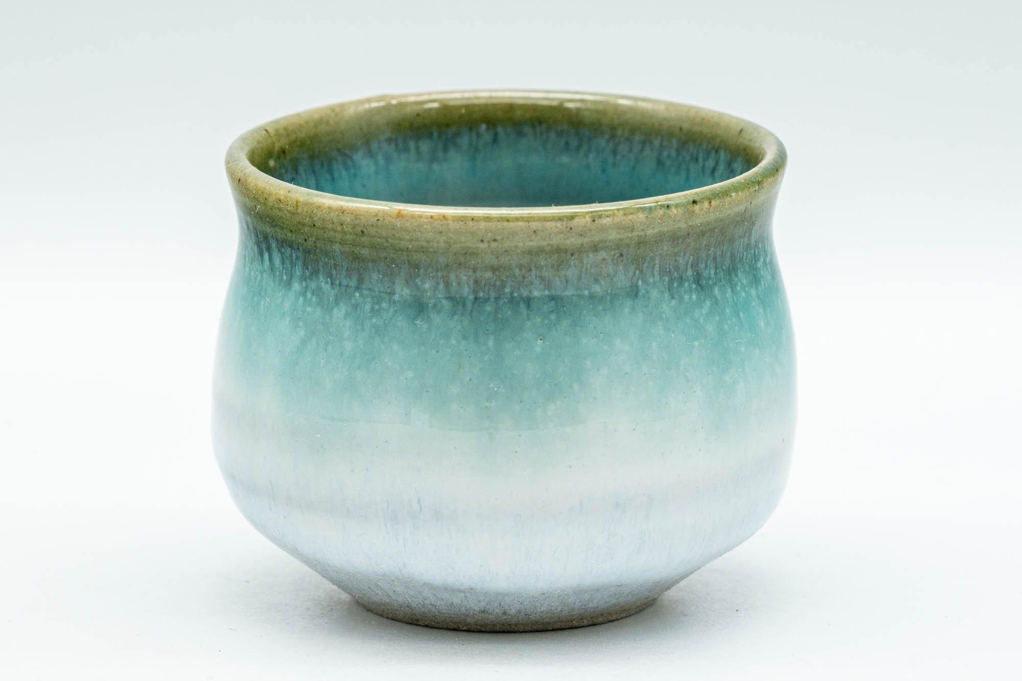 Japanese Teacup - Blue Green Agano-yaki Guinomi - 60ml - Tezumi